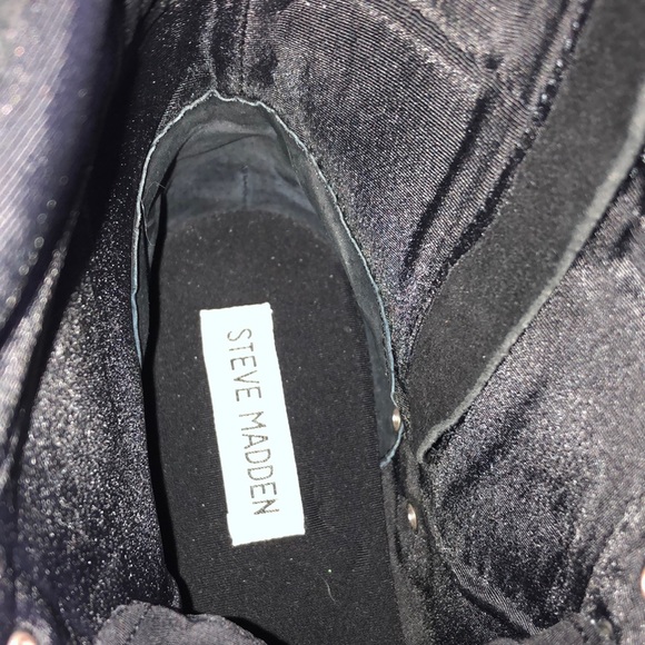 NWOT! Steve Madden Nayra Black Suede/ fabric Chunky combat boot - Picture 10 of 10